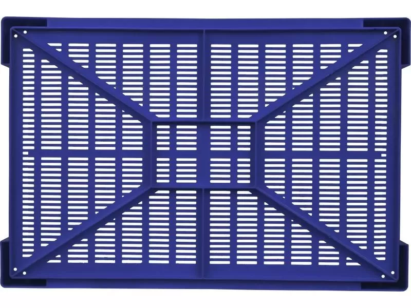 Ящик перфорированный 600×400×135, арт.: 119, объём 32.4, синий, код: 00361