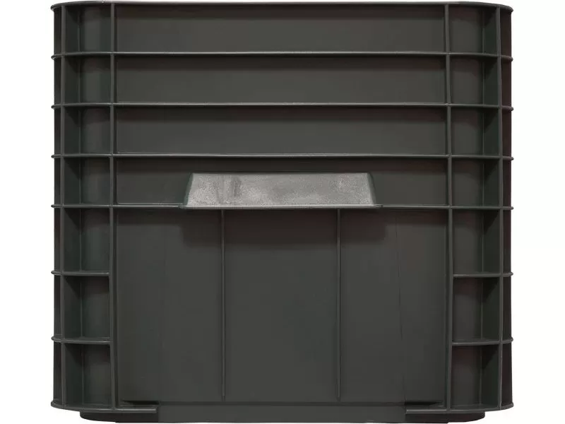 Ящик сплошной 710×500×455 мм, объем 122 л., арт.: 425, чёрный, код: 01615