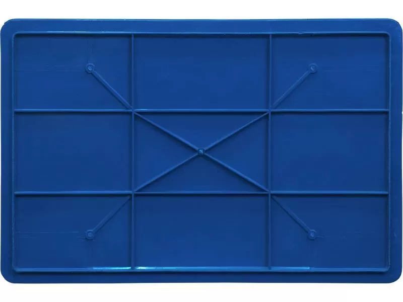 Ящик перфорированный 600×400×410 мм, объем 84 л., арт.: 203, синий, код: 06851