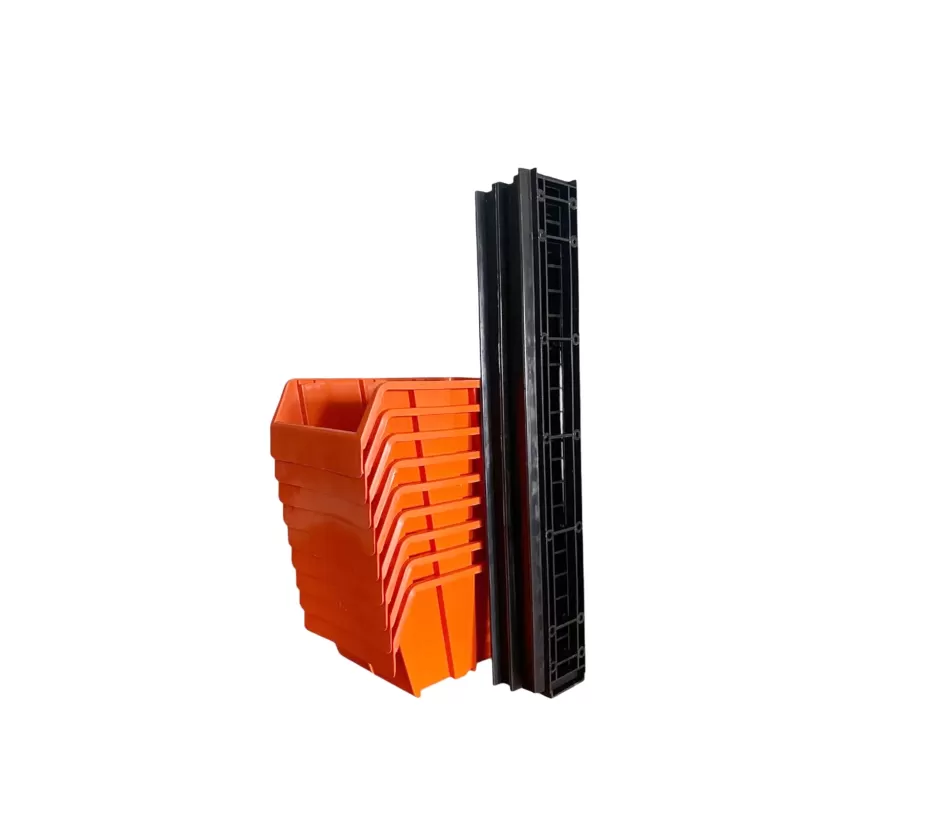 Комплект ящиков 150х95х70 для метизов, с планкой, 9 шт., код: 37060