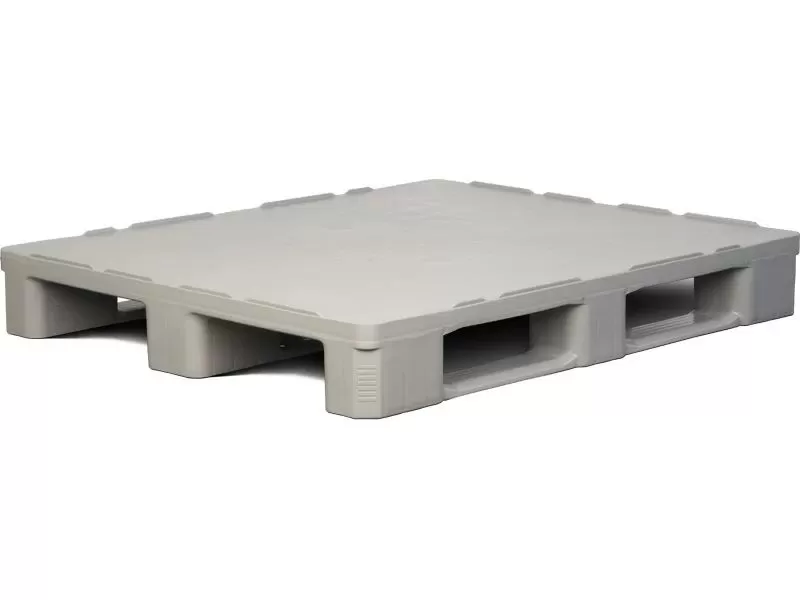 Паллет 1200х1000х160 мм (cплошной на3-х полозьях) гигиенический, арт. IR 1210-3R-G серый, код: 10122