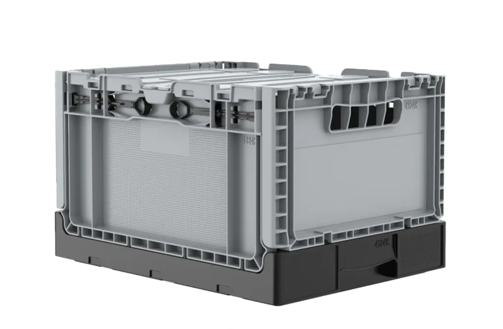 Ящик 400х300х240 сплошной, складной, с крышкой , код: 38794