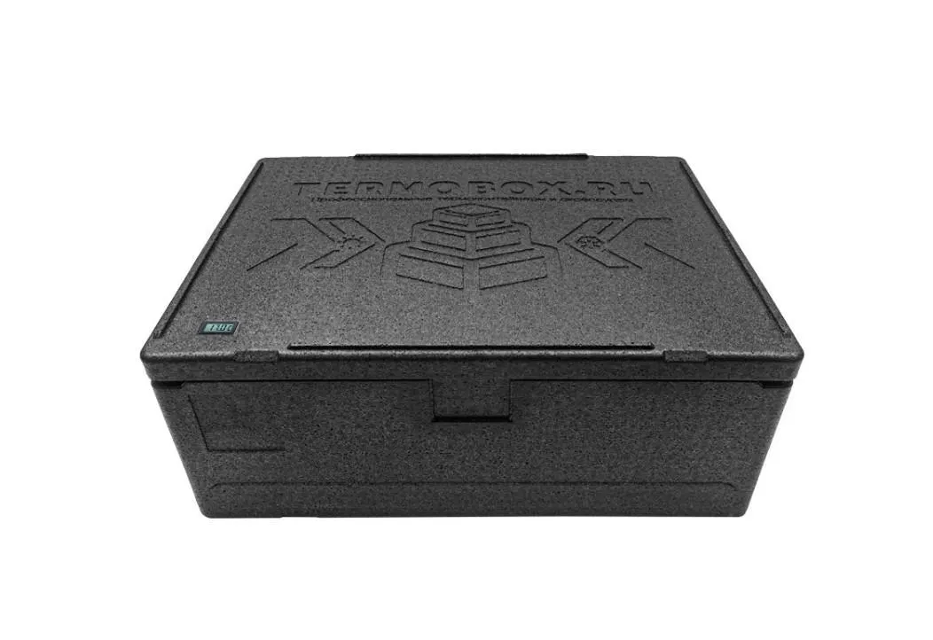 Контейнер 600х400х320 84л. изотермический, с датчиком температуры, с крышкой, плотность 55, код: 40423