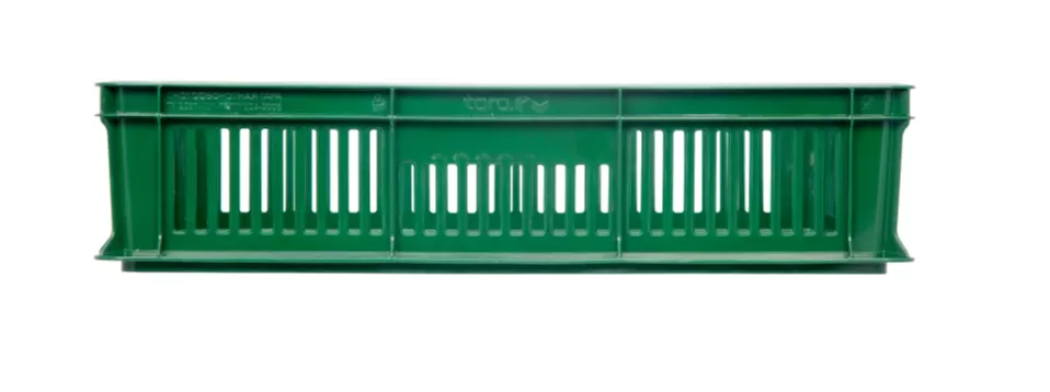 Ящик перфорированный 600×400×140 мм, объем 27 л., арт.: 705.02.01, зелёный, код: 16402