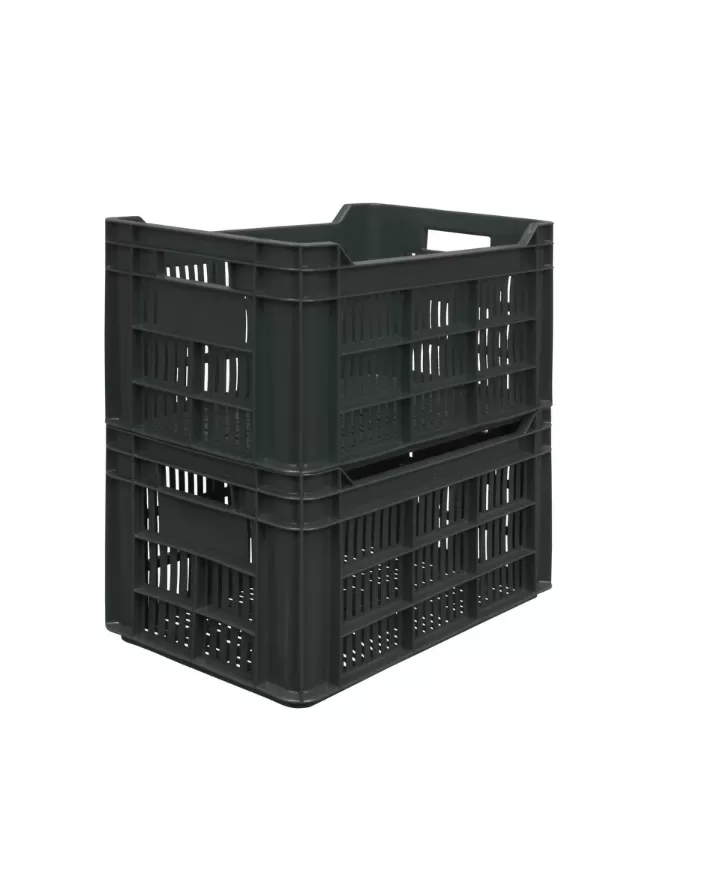 Ящик перфорированный 500×300×264, арт.: 112, объём 39.6, чёрный, код: 01305