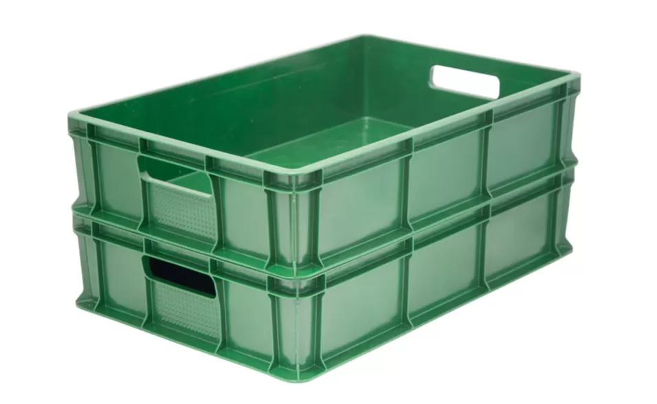 Ящик сплошной 600×400×140 мм, объем 27 л., арт.: 705.03.01 м, зелёный, код: 16405