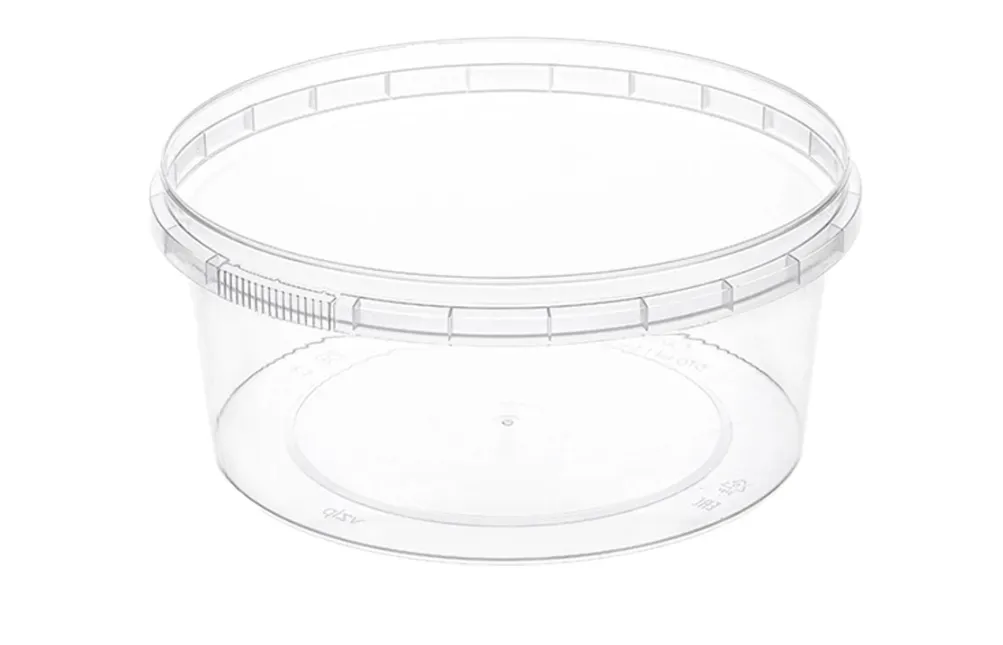 Контейнер п/п 0,500л. круглый, d-131 мм, с прозрачной крышкой, код: 37867