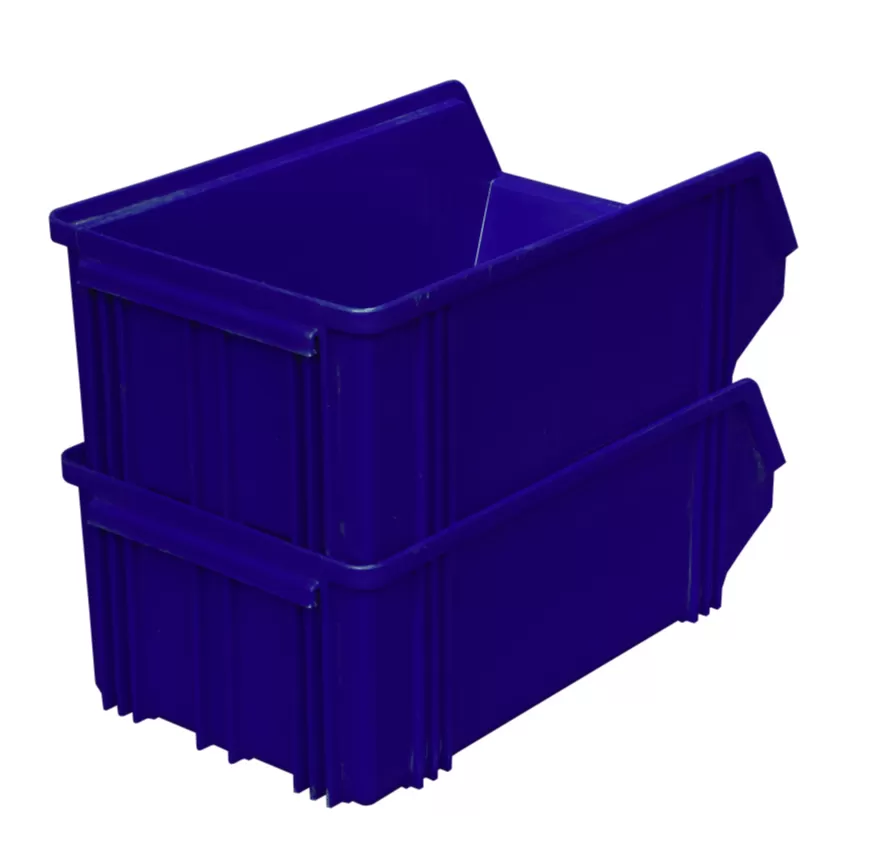 Ящик сплошной 400×230×150 мм, объем 13.8 л., арт.: 7963, синий, код: 01670