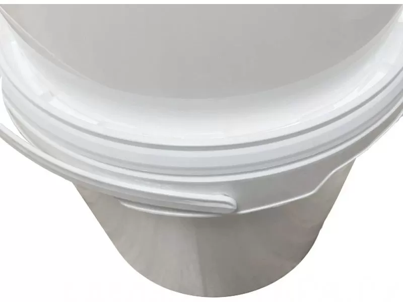 Ведро 5,7л круглое, с пластиковой ручкой, с белой крышкой, код: 36272