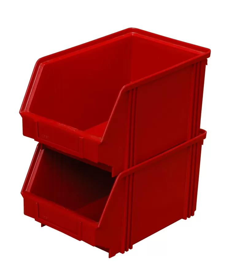 Ящик сплошной 250×148×130 мм, объем 4.81 л., арт.: 7967, красный, код: 00565