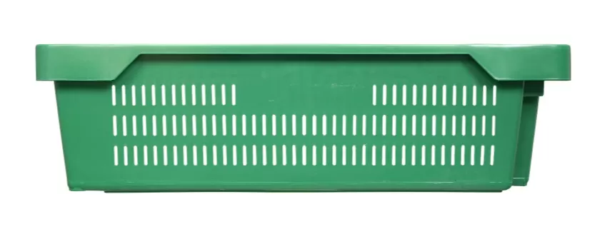 Ящик перфорированный 800×400×225, арт.: 211-2, объём 72, зелёный, код: 05553