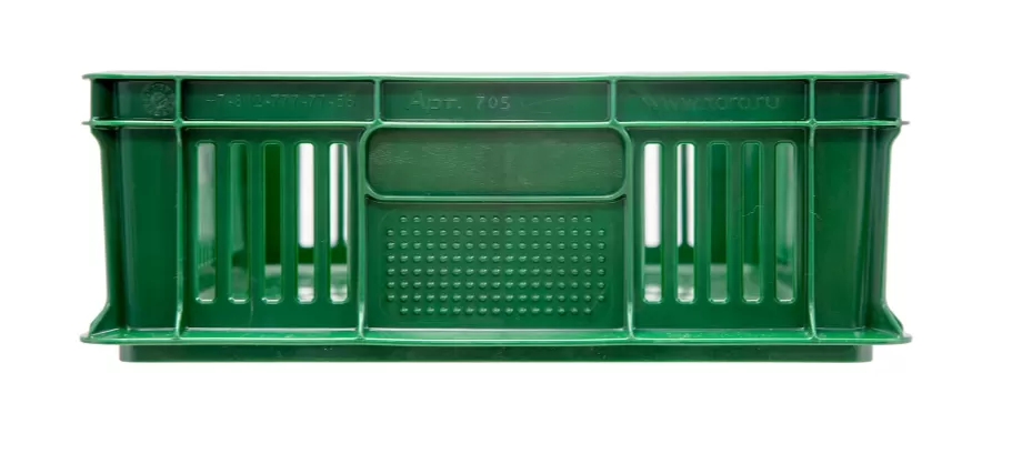Ящик перфорированный 600×400×140 мм, объем 27 л., арт.: 705.02.02 м, зелёный, код: 16404