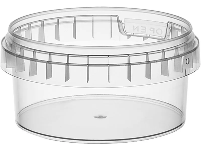 Банка круглая одноразовая с контрольным замком, 180мл