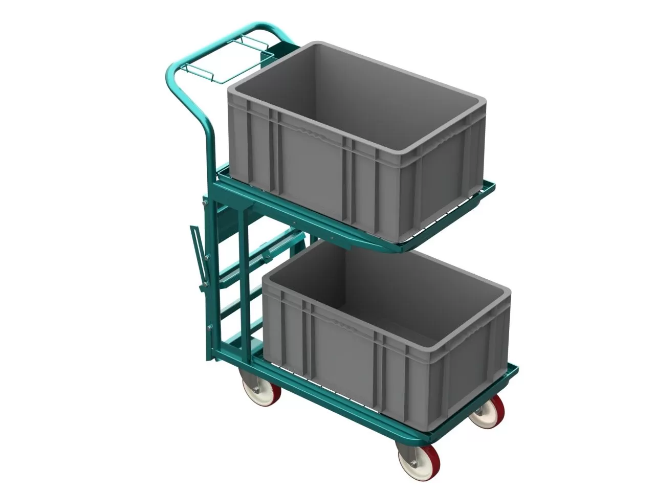 Тележка для подбора с выдвижным столом и держателем ТСД