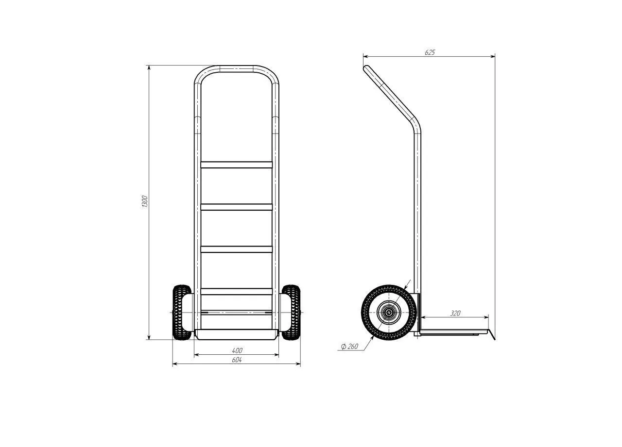 Тележка двухколесная, грузовая