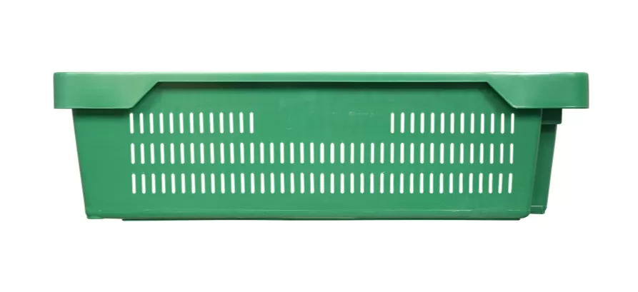 Ящик перфорированный 800×400×225, арт.: 211-1, объём 72, зелёный, код: 05552