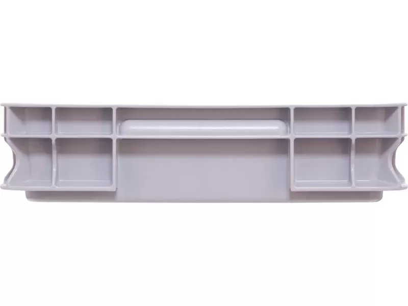 Ящик сплошной 400×300×75 мм, объем 6.4 л., арт.: 700.03.02 ГД, серый, код: 27597