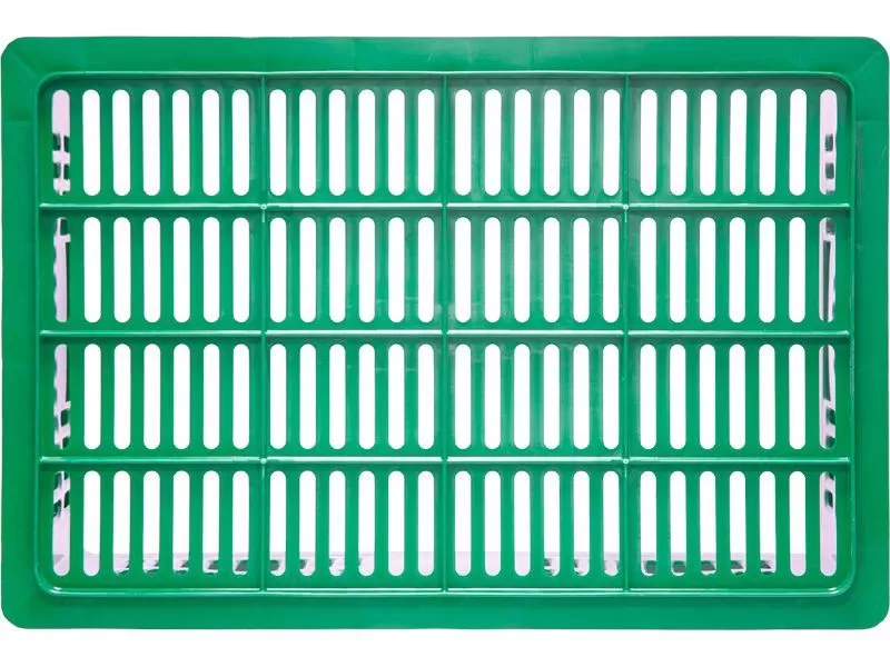 Ящик перфорированный 600×400×250, арт.: 201, объём 46, зелёный, код: 00374