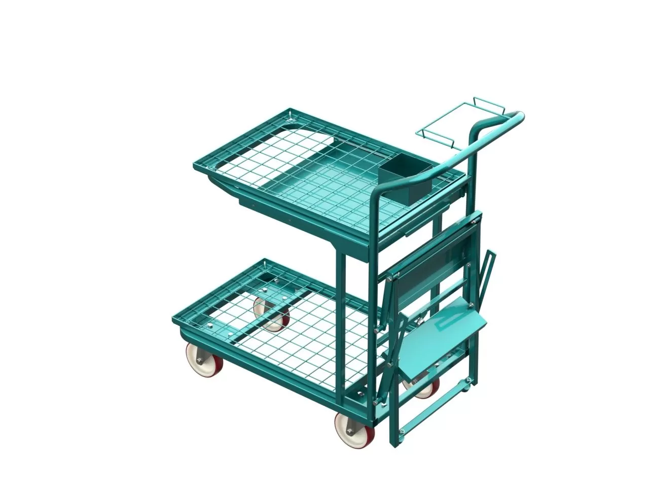 Тележка для подбора с выдвижным столом и держателем ТСД