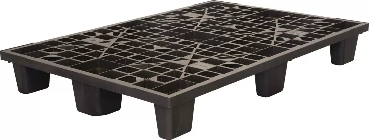 Паллет 1200x800х160 перфорированный, вкладываемый, на 9-х ножках, арт. TR 1208 L черный, код: 12748