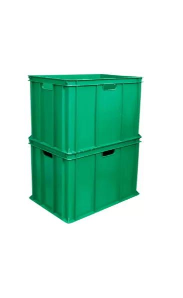 Ящик сплошной 600×400×410 мм, объем 84 л., арт.: 203-2, зелёный, код: 11548
