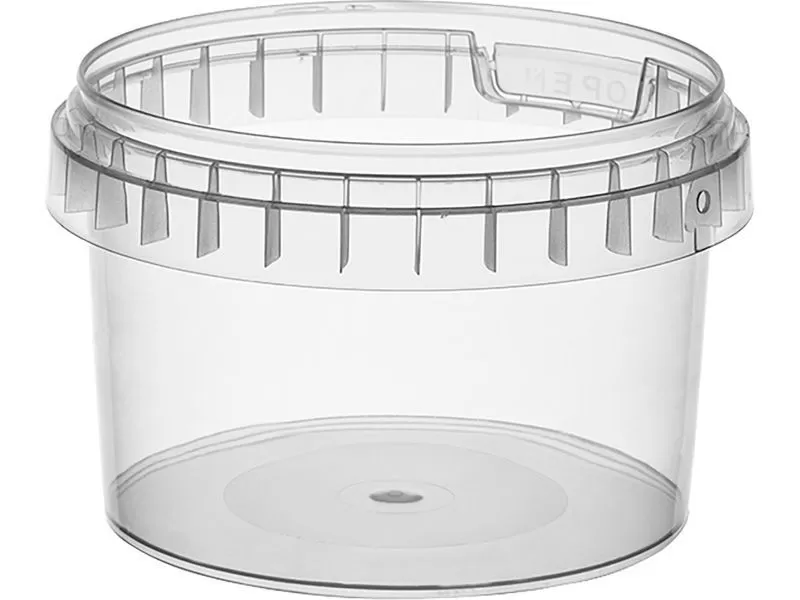 Банка круглая одноразовая с контрольным замком, 280мл