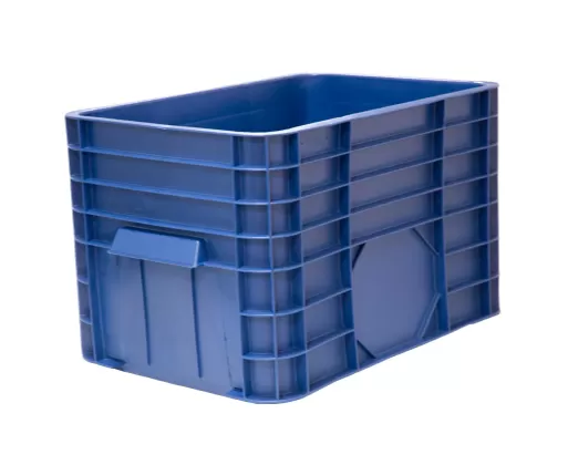 Ящик сплошной 710×500×455 мм, объем 122 л., арт.: 425, синий, код: 00964