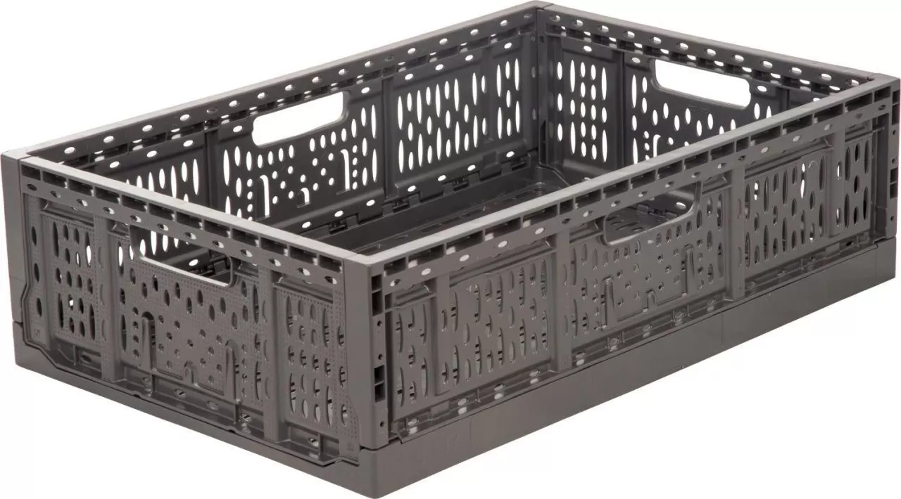 Ящик перфорированный 600×400×170, арт.: 6417 А, объём 40.8, серый, код: 14568