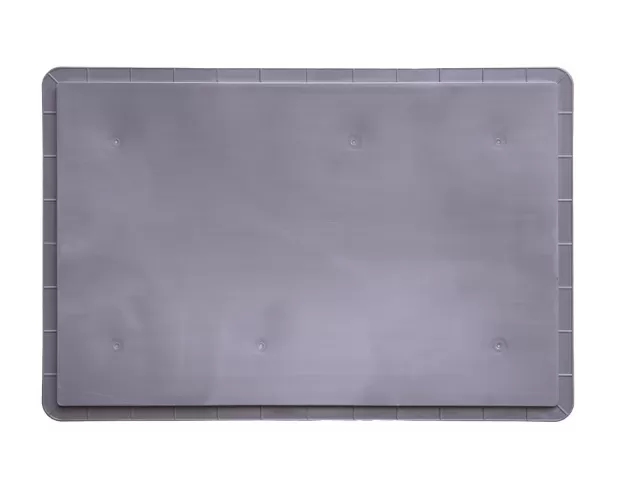 Ящик 600x400x420 перфорированный с ручками серый, код: 32740