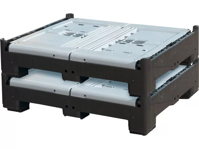 Разборный контейнер 1200x1000x800 сплошной на ножках