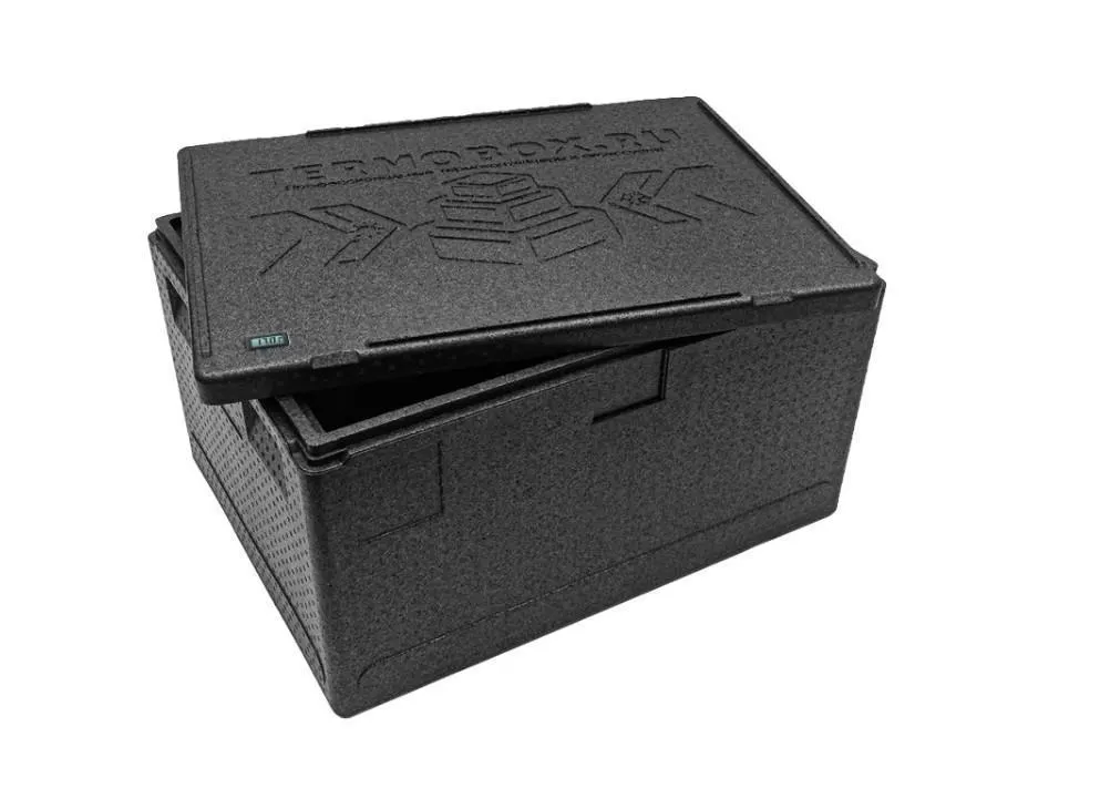 Контейнер 600х400х320 131л. изотермический, с датчиком температуры, с крышкой, плотность 55, код: 40425