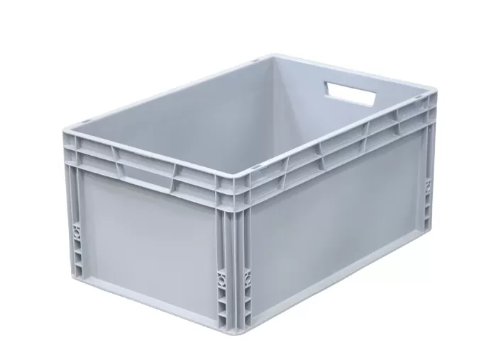 Ящик сплошной 600×400×280 мм, объем 67.2 л., арт.: SPK 6028, серый, код: 24287