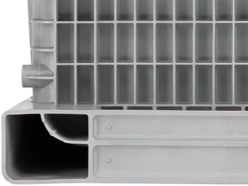 BoxPallet 1200х1000х1140 сплошной, на 3-х полозьях, арт. C-Box 1210 S (1140) серый, код: 23857