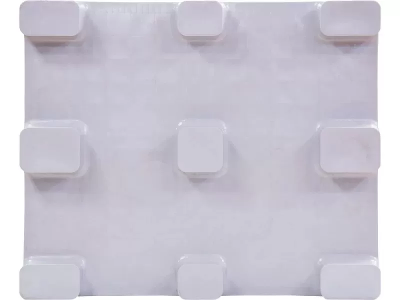 Паллет п/э 1200х1000х130 мм cплошной, на 9-ти ножках, гигиенический цв.серый, арт. IR 1210-9L-G серый, код: 10121