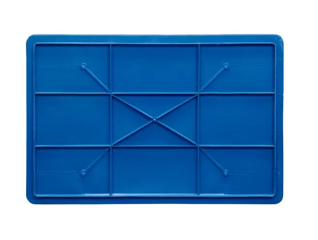 Ящик сплошной 600×400×410 мм, объем 84 л., арт.: 203-2, синий, код: 06069