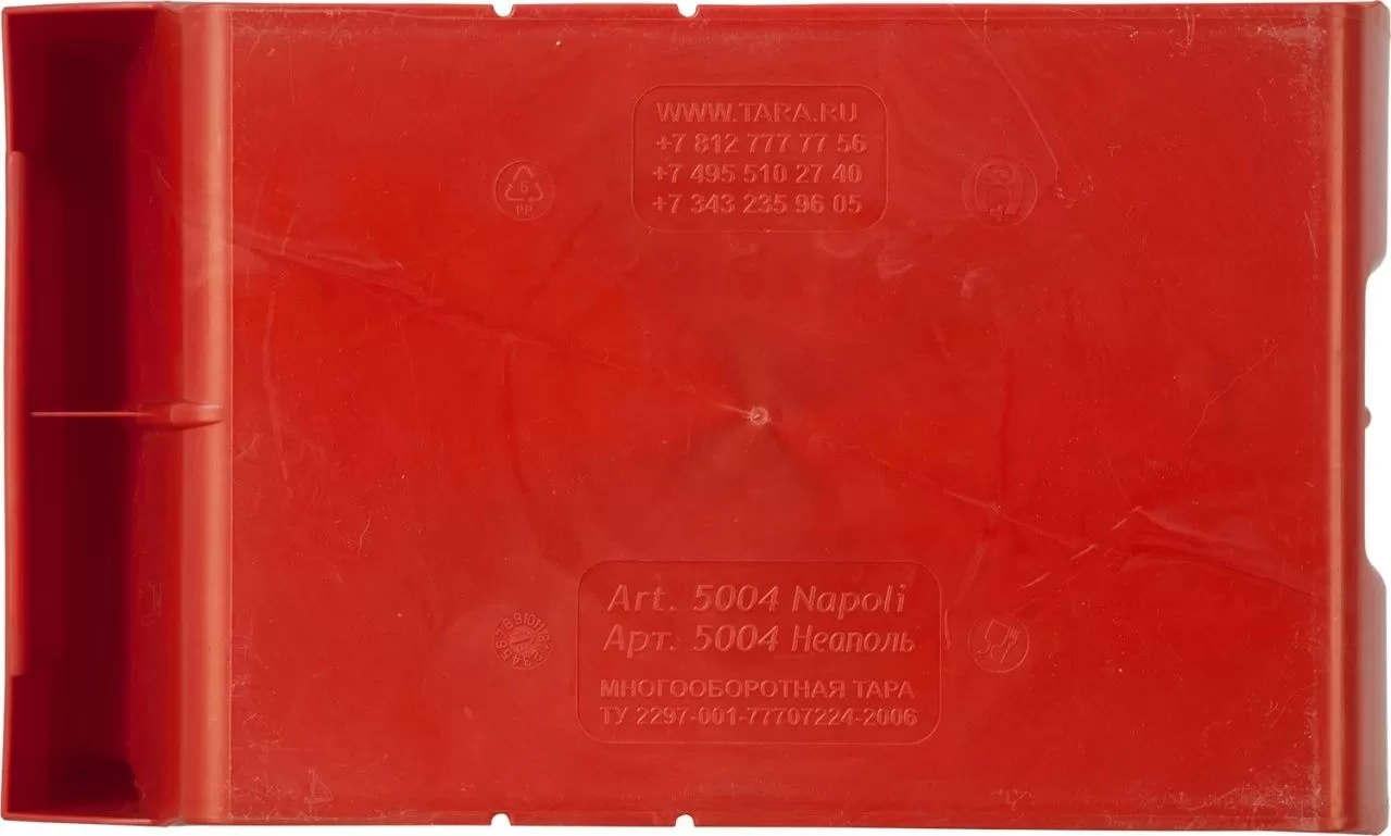 Ящик сплошной 400×230×200 мм, объем 18.4 л., арт.: 5004, красный, код: 10040