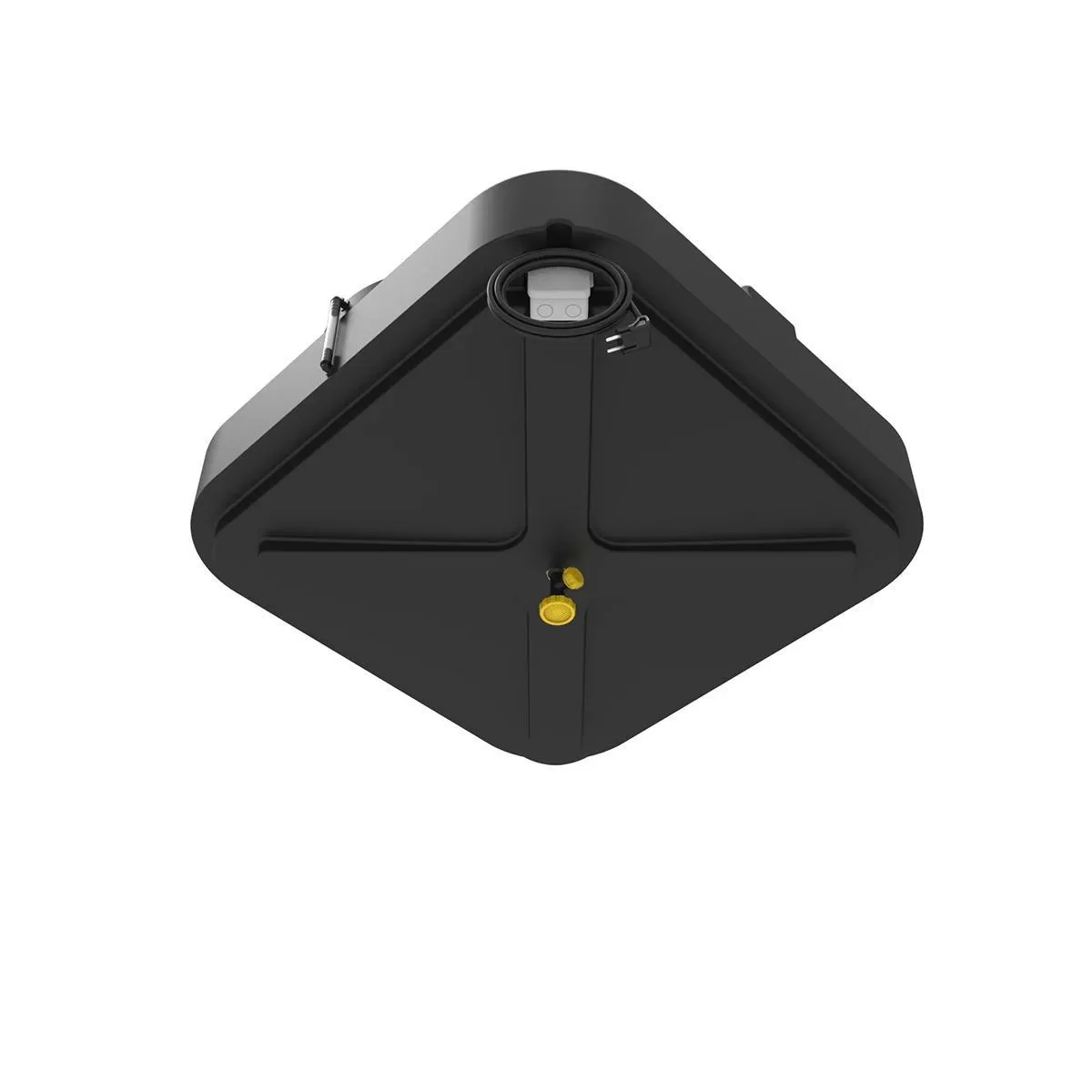 Пластиковый бак для душа 200 литров с подогревом, арт.: Б-200, цвет: чёрный, код: 19341