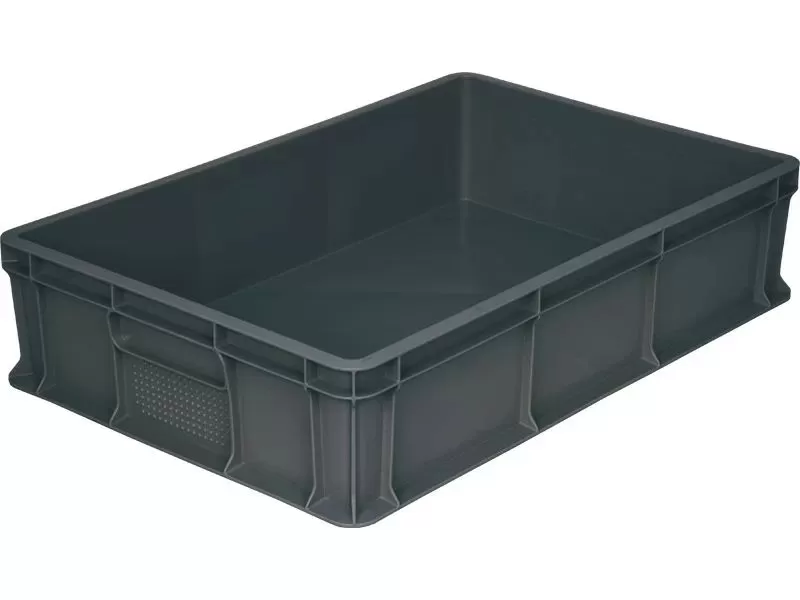 Ящик сплошной 600×400×140 мм, объем 27 л., арт.: 705.03.02 м, серый, код: 16407