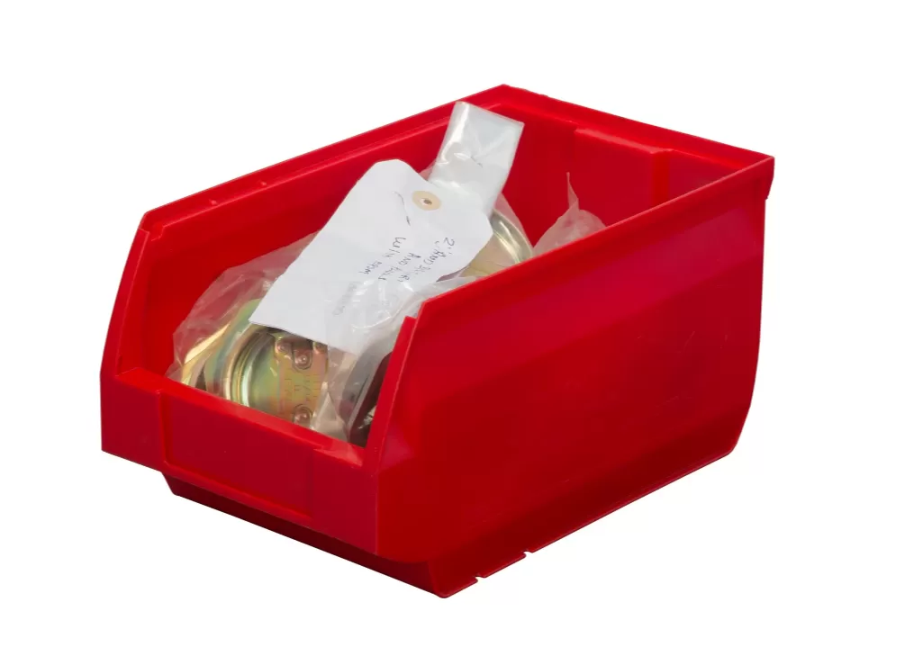 Ящик сплошной 250×150×130 мм, объем 4.88 л., арт.: 5002, красный, код: 10036