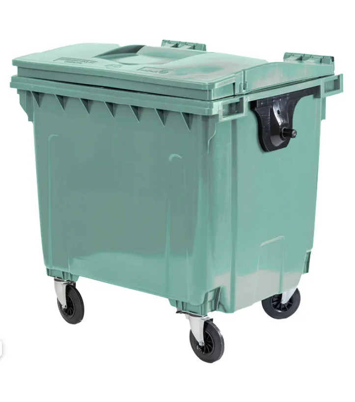 Мусорный контейнер п/э 1 100л. (R), с колесами в комплекте, код: 40626