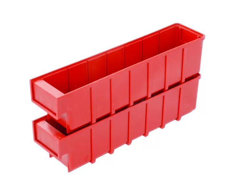 Ящик сплошной 400×92×100 мм, объем 3.68 л., арт.: 6006, красный, код: 15116