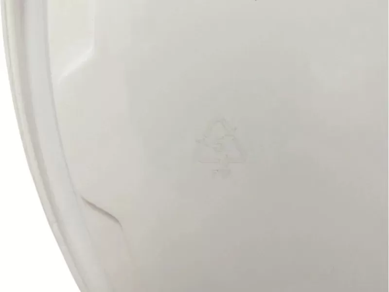 Ведро 21,3л круглое с металлической ручкой с белой крышкой, код: 36214