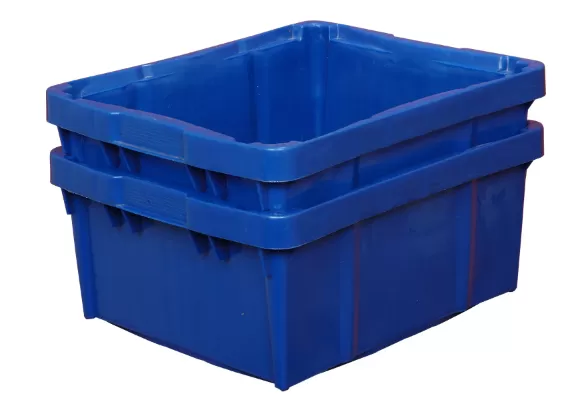 Ящик перфорированный 480×393×220 мм, объем 30 л., арт.: 304 м, синий, код: 00406