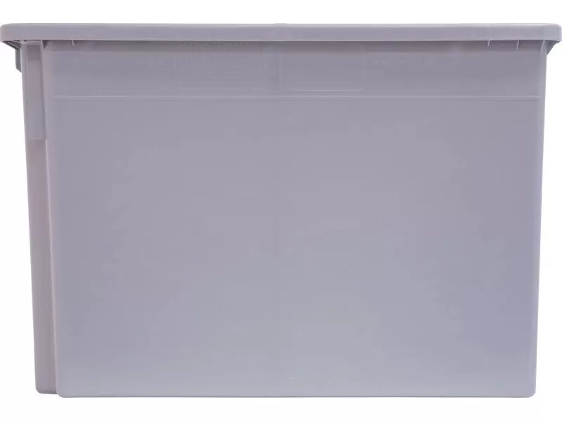 Ящик п/э 600x400x400 сплошной, серый, код:31289