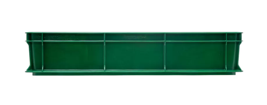 Ящик сплошной 600×400×120 мм, объем 22 л., арт.: 704.03.01, зелёный, код: 16393