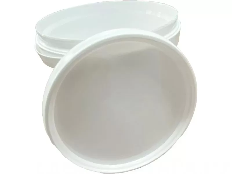 Ведро 1л круглое, с пластиковой ручкой, с белой крышкой, код: 36235