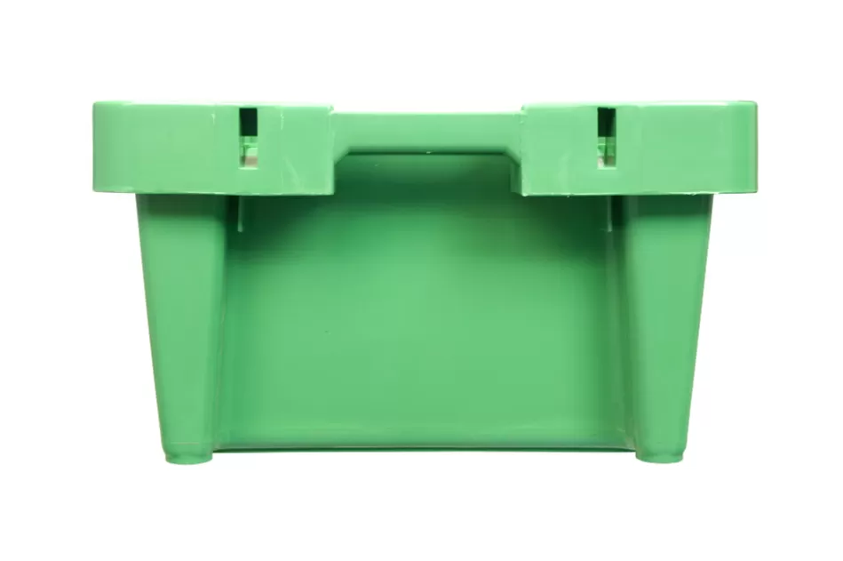 Ящик перфорированный 800×400×225, арт.: 211-1, объём 72, зелёный, код: 05552