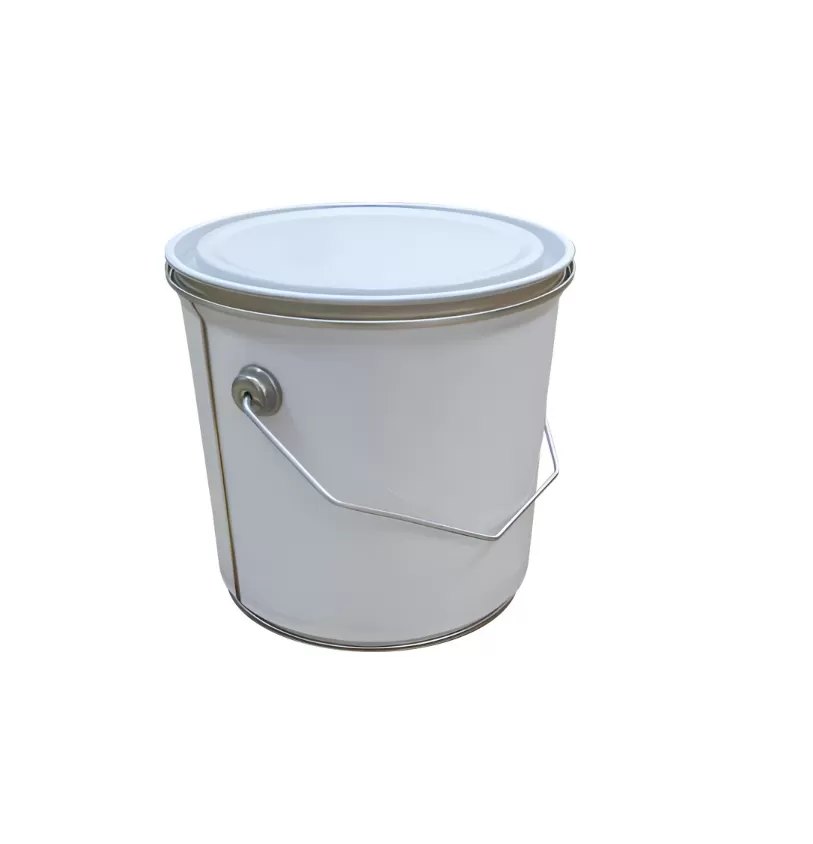 Банка металл 3л без ребра с ручкой с прижимной крышкой, с покрытием, код: 34823