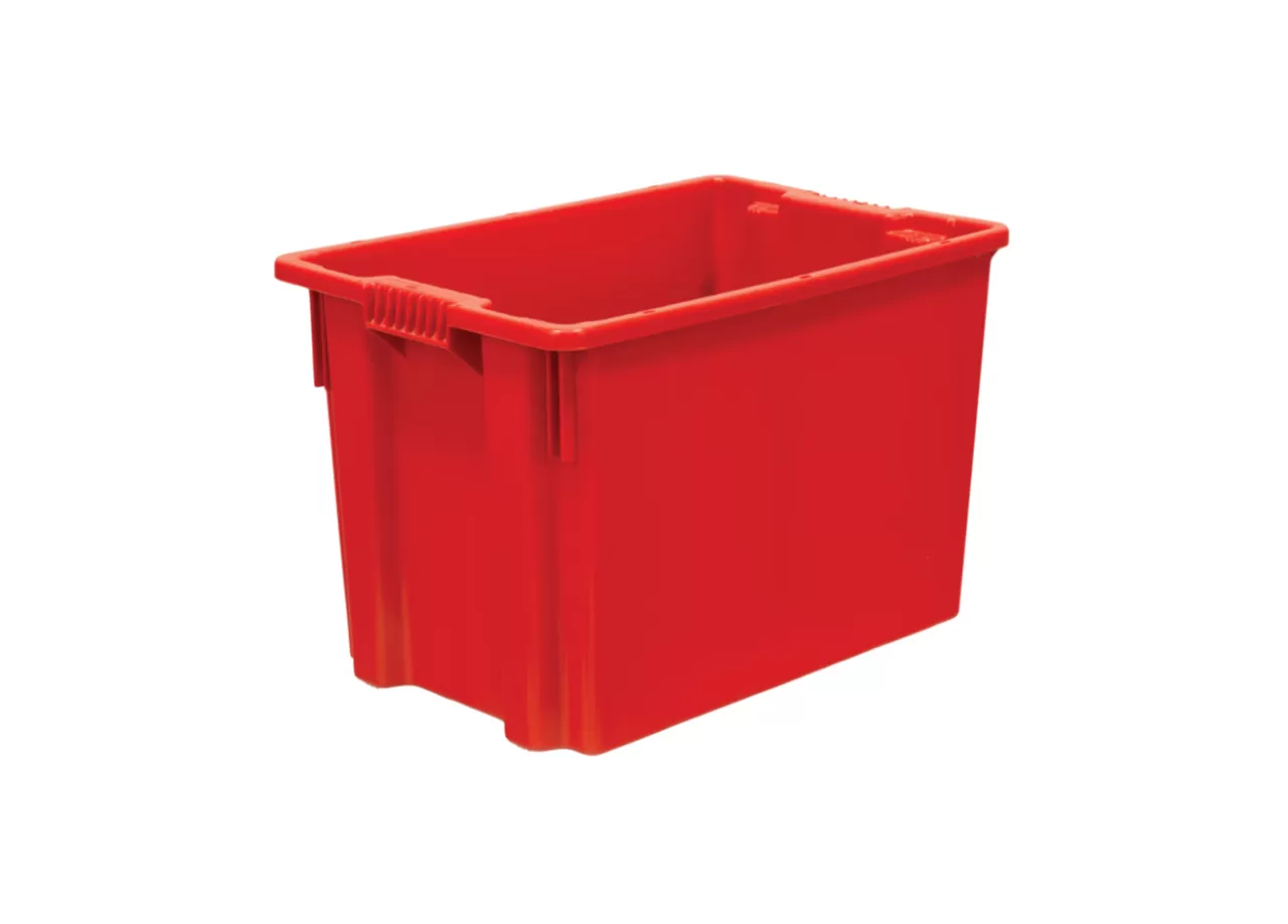 Ящик сплошной 600×400×400 мм, объем 75 л., арт.: 605, красный, код: 05422