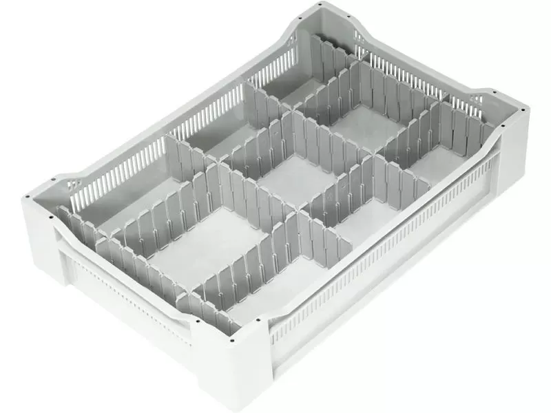 Ящик перфорированный 600×400×135, арт.: 120, объём 32.4, натуральный, код: 02494